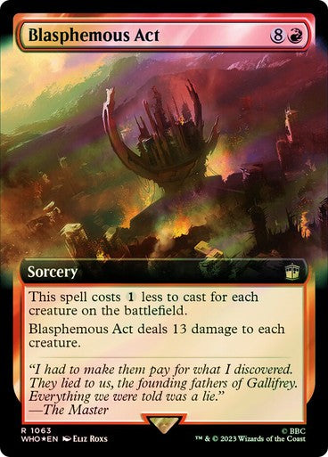 FOIl SURGE Blasphemous Act ~ Commander: Doctor Who [ NearMint ] [ Magic MTG ]