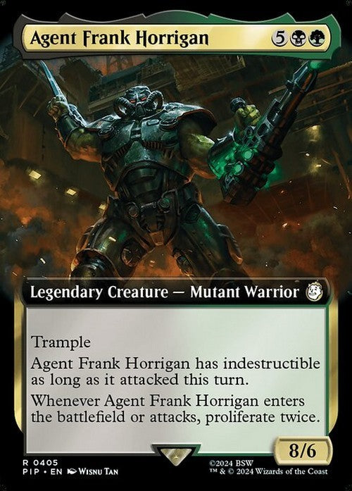 BORDERLESS Agent Frank Horrigan ~ Commander: Fallout [ NM ] [ Magic MTG ] - London Magic Traders Ltd