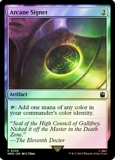 FOIL Arcane Signet ~ Commander: Doctor Who [ NearMint ] [ Magic MTG ] - London Magic Traders Ltd