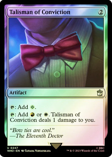 FOIL Talisman of Conviction ~ Commander: Doctor Who [ NearMint ] [ Magic MTG ] - London Magic Traders Ltd