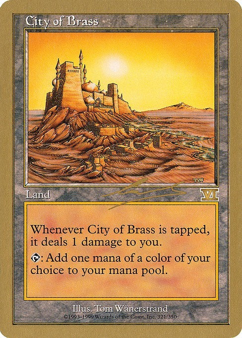 City of Brass V.00 (GOLD-BORDERED) ~ World Championship [ EX ] [ Magic MTG ] - London Magic Traders Ltd