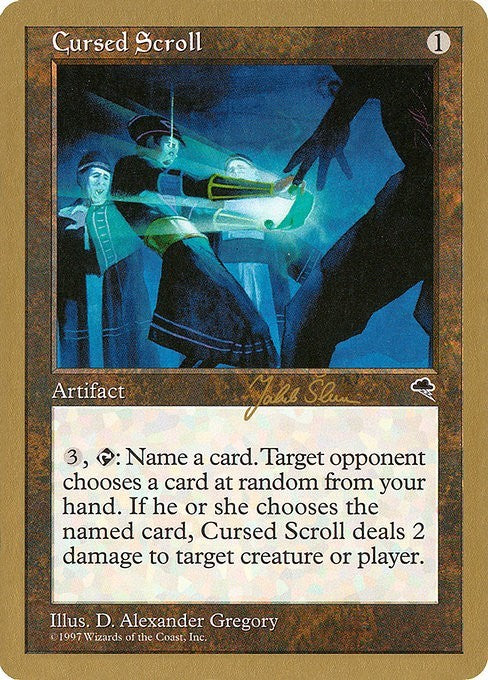 Cursed Scroll (GOLD-BORDERED) ~ World Championship [ PLAYED ] [ Magic MTG ]