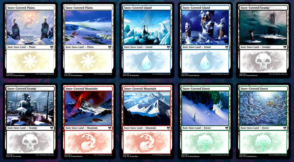 Choose your FOIL Snow-Covered Land ~ Kaldheim [ NM ] [ Magic MTG ]