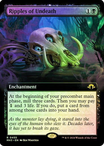 FOIL BORDERLESS Ripples of Undeath ~ Modern Horizons 3 [ NM ] [ Magic MTG ]