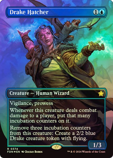 FOIL MANA Drake Hatcher ~ Foundations [ NearMint ] [ Magic MTG ]