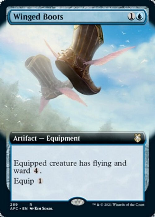BORDERLESS Winged Boots ~ Commander: Adventures in the Forgotten Realms [ NM ]