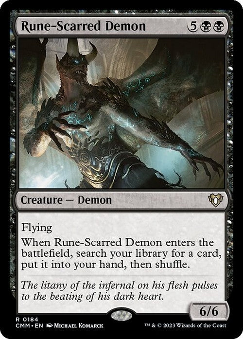 Rune-Scarred Demon ~ Commander Masters [ NearMint ] [ Magic MTG ]