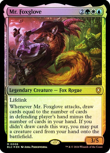 FOIL Mr. Foxglove ~ Commander: Bloomburrow [ NearMint ] [ Magic MTG ]