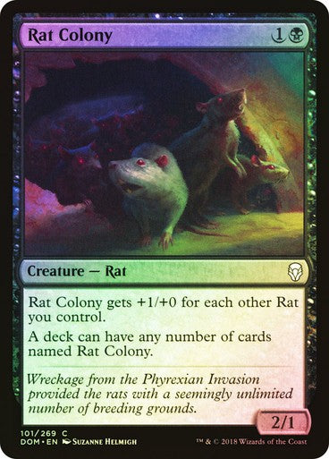FOIL Rat Colony ~ Dominaria [ Excellent ] [ Magic MTG ]