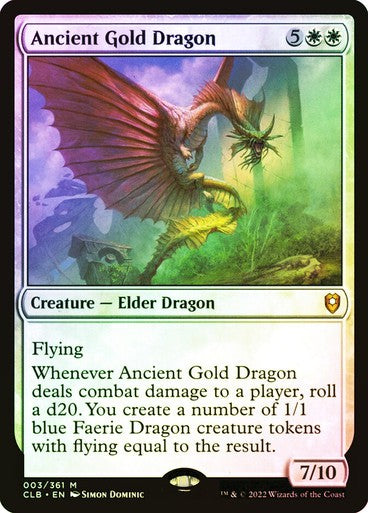 FOIL Ancient Gold Dragon ~ Commander Legends 2 [ NM ] [ Magic MTG ]