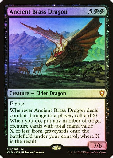 FOIL Ancient Brass Dragon ~ Commander Legends 2 [ NM ] [ Magic MTG ]