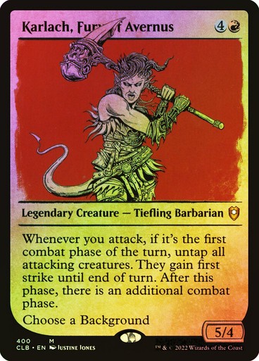 FOIL SHOWCASE Karlach, Fury of Avernus ~ Commander Legends 2 [ NM ] [ MTG ]