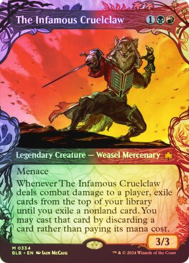 FOIL SHOWCASE The Infamous Cruelclaw ~ Bloomburrow [ NearMint ] [ Magic MTG ]
