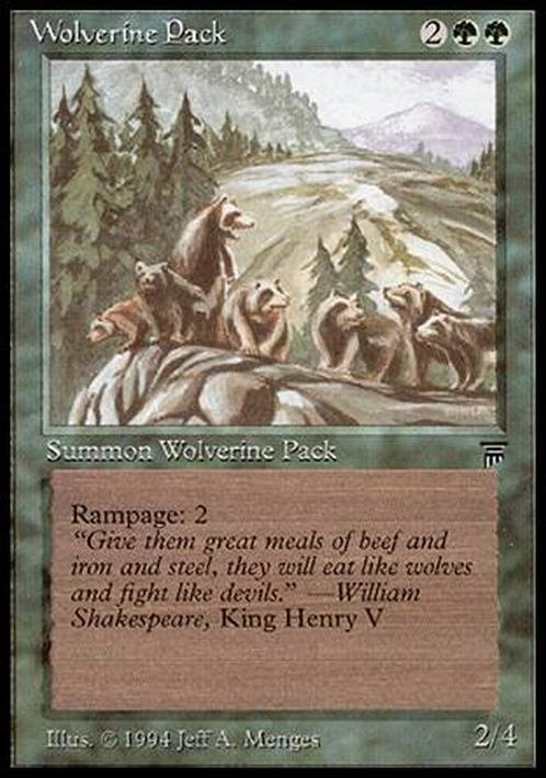 Wolverine Pack ~ Legends [ Excellent ] [ Magic MTG ]