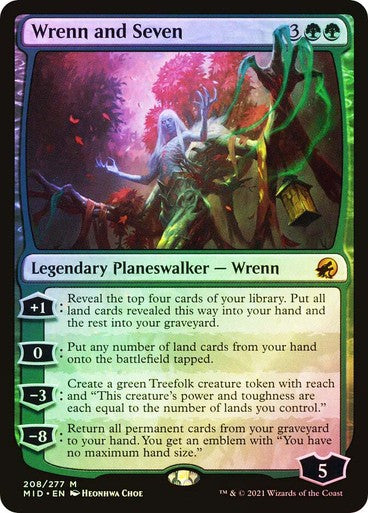 FOIL Wrenn and Seven ~ Midnight Hunt [ NearMint ] [ Magic MTG ]