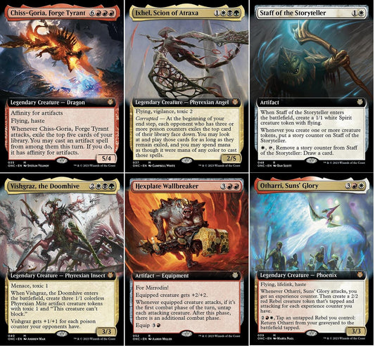 Choose your BORDERLESS / Extended ~ Commander: Phyrexia: All Will Be One [ MTG ]