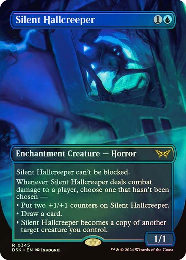 FOIL BORDERLESS Silent Hallcreeper ~ Duskmourn [ NearMint ] [ Magic MTG ]
