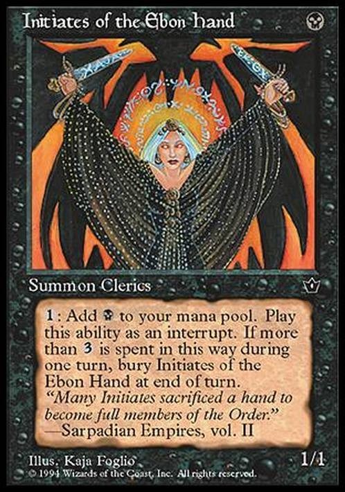 Initiates of the Ebon Hand (Version 2) ~ Fallen Empires [ EX ] [ Magic MTG ]