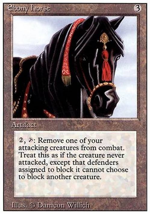 Ebony Horse ~ Revised [ Excellent ] [ Magic MTG ]