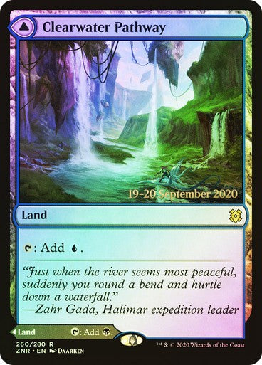 FOIL Clearwater Pathway / Murkwater ~ Prerelease Zendikar Rising [ NM ] [ MTG ]