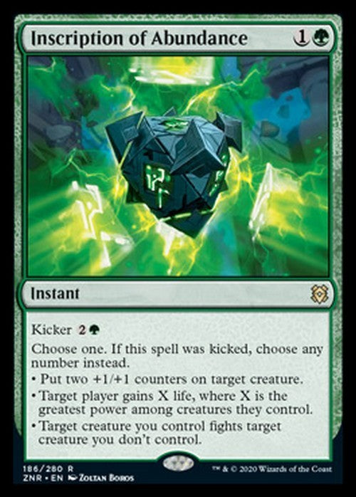 Inscription of Abundance ~ Zendikar Rising [ NearMint ] [ Magic MTG ]