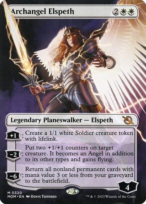 BORDERLESS Archangel Elspeth ~ March of the Machine [ NM ] [ Magic MTG ]