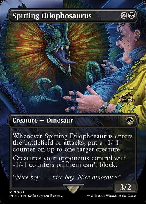 Spitting Dilophosaurus ~ Universes Beyond: Jurassic World [ NM ] [ Magic MTG ]