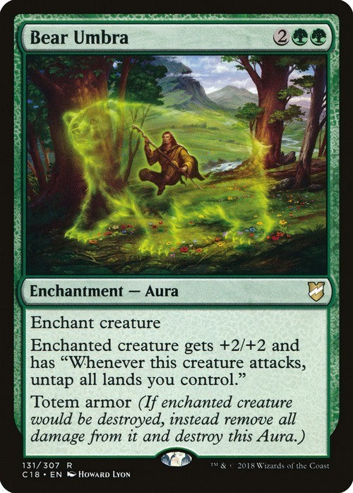 Bear Umbra ~ Commander 2018 [ PLAYED ] [ Magic MTG ]