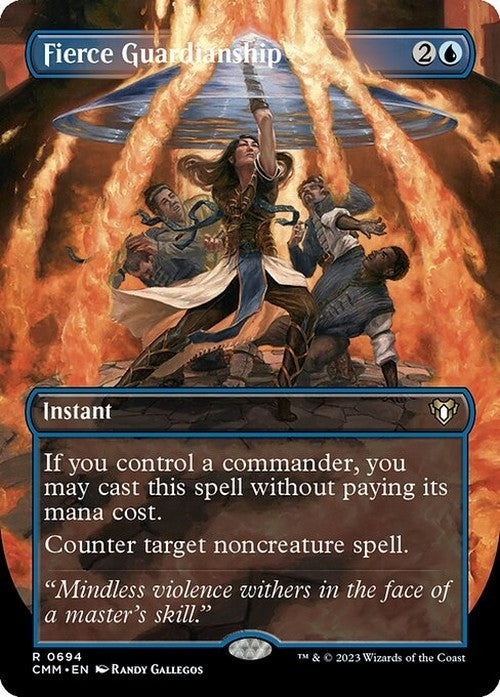 BORDERLESS Fierce Guardianship ~ Commander Masters [ NearMint ] [ Magic MTG ]