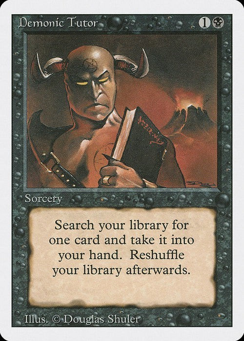 Demonic Tutor ~ Revised [ Excellent ] [ Magic MTG ]