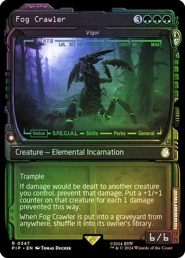 FOIL SHOWCASE Fog Crawler ( Vigor ) ~ Commander: Fallout [ NM ] [ Magic MTG ]