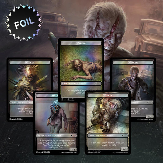 FULL FOIL SET of Walker Tokens ~ Secret Lair: The Walking Dead [ NM ] [ MTG ]