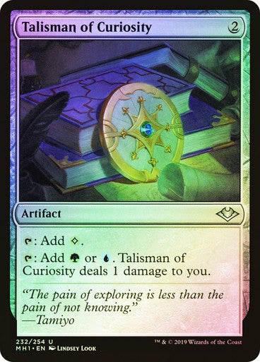 FOIL Talisman of Curiosity ~ Modern Horizons 1 [ NearMint ] [ Magic MTG ]