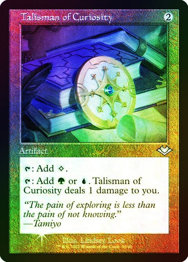 FOIL ETCHED Talisman of Curiosity ~ Modern Horizons 1 [ NearMint ] [ Magic MTG ]