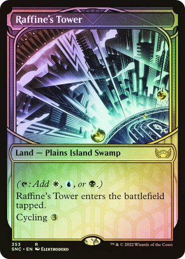 FOIL SHOWCASE Raffine's Tower ~ Streets of New Capenna [ NM ] [ Magic MTG ]