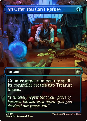 FOIL BORDERLESS An Offer You Can't Refuse ~ Foundations [ NM ] [ Magic MTG ]