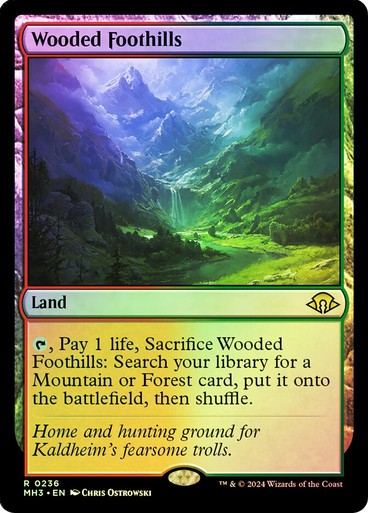 FOIL Wooded Foothills ~ Modern Horizons 3 [ NearMint ] [ Magic MTG ]