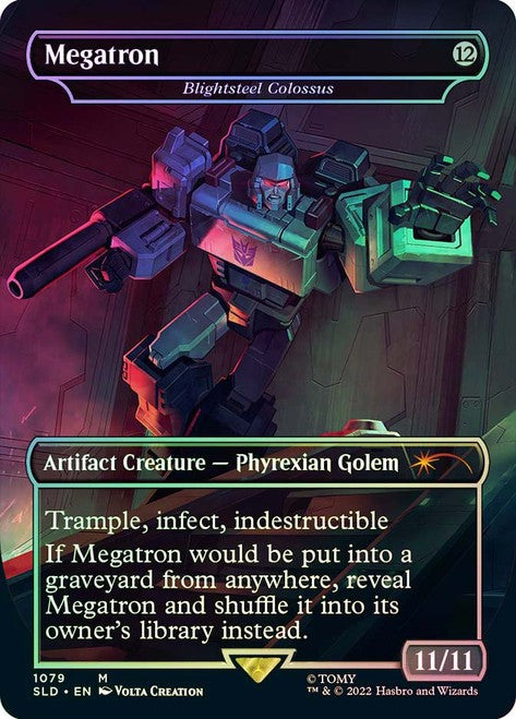 FOIL Megatron ( Blightsteel Colossus ) ~ Secret Lair [ NearMint ] [ Magic MTG ]