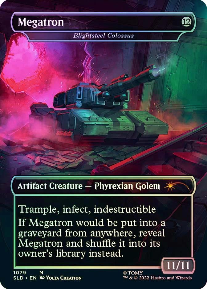 FOIL Megatron ( Blightsteel Colossus ) ~ Secret Lair [ NearMint ] [ Magic MTG ]
