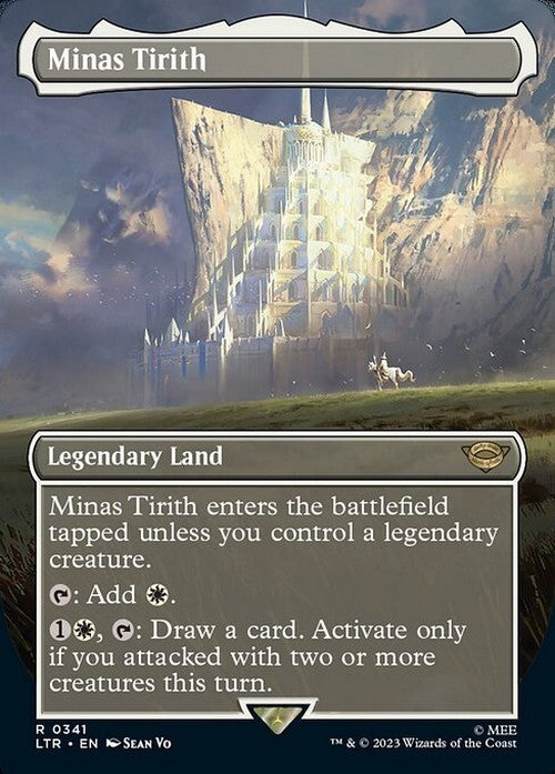 BORDERLESS Minas Tirith #341 ~ The Lord of the Rings [ NM ] [ Magic MTG ]