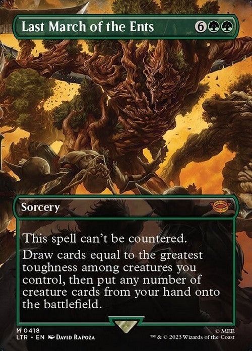 BORDERLESS Last March of the Ents ~ The Lord of the Rings [ NM ] [ Magic MTG ]