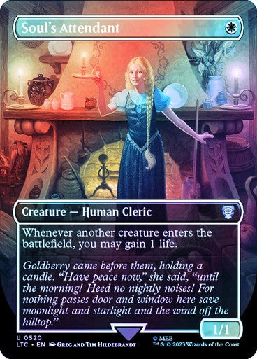 SILVER FOIL Soul's Attendant ~ Commander: The Lord of the Rings [ NM ] [ MTG ]