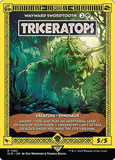 Triceratops (Wayward Swordtooth) ~ Secret Lair : Jurassic World [ NM ] [ MTG ]