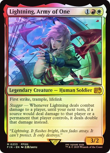 FOIL Lightning, Army of One ~ Final Fantasy [ NM ] [ Magic MTG ]