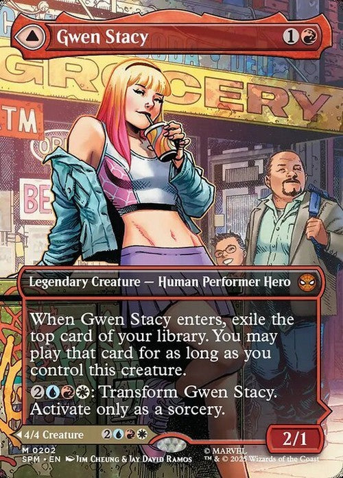 BORDERLESS Gwen Stacy / Ghost-Spider ~ Spider-Man [ NM ] [ Magic MTG ]