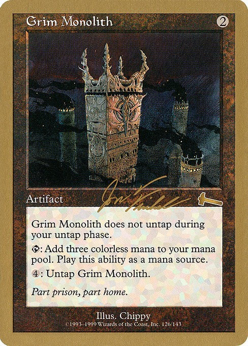 Grim Monolith (GOLD-BORDERED) ~ World Championship [ NearMint ] [ Magic MTG ]