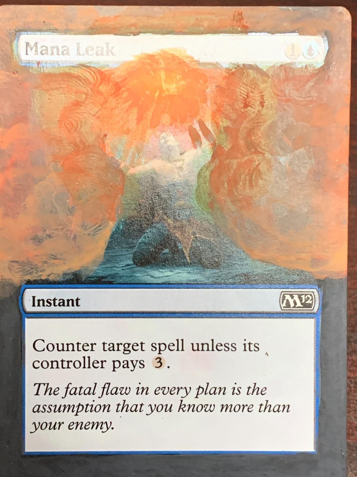 ALTERED ART Mana Leak ~ Magic 2012 [ PLAYED ] [ Magic MTG ]