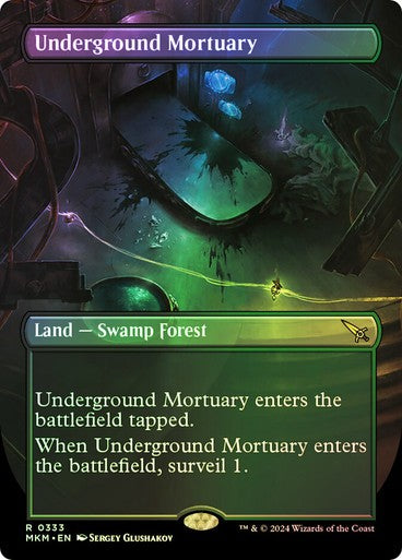 FOIL BORDERLESS Underground Mortuary ~ Murders at Karlov Manor [ NM ] [ MTG ]