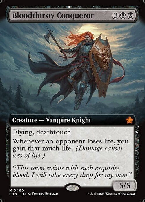 BORDERLESS Bloodthirsty Conqueror ~ Foundations [ NearMint ] [ Magic MTG ]