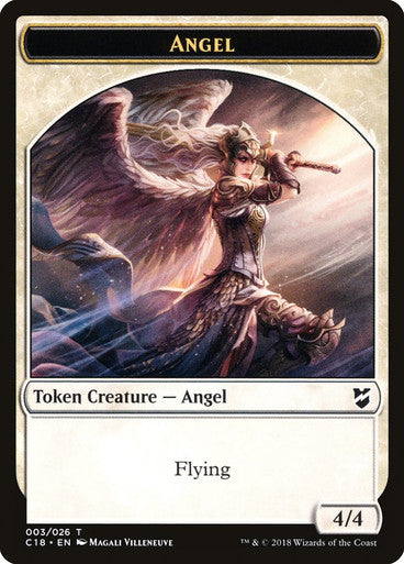 5 x White Angel Flying 4/4 Token ~ Random Sets [ EX ] [ Magic MTG ]